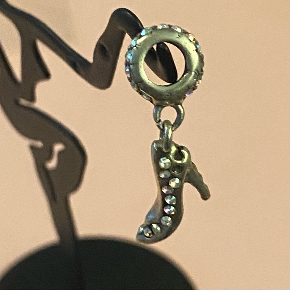 Sterling Swarovski Shoe Pendant #7232